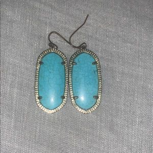Kendra Scott turquoise and gold marble earrings